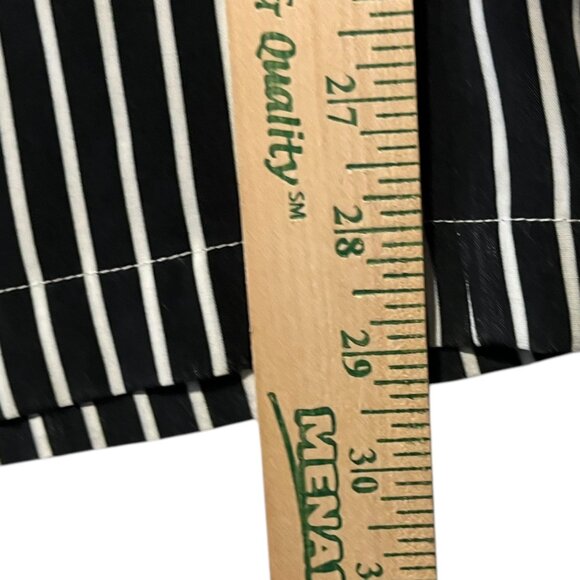 Maria Grazia Severi White Women's 46 Trouser Black White‎ Striped Viscose Slit - Picture 10 of 11